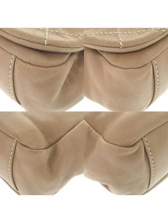 Chanel Wild Stitch Chain Shoulder Bag Lambskin Beige 0157 - Picture 3 of 8